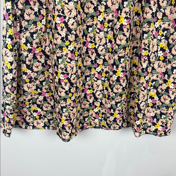 Lane Bryant Woven & Knit Ruffle Floral Multicoloured Cap Sleeve Top Size 20 - Picture 6 of 11